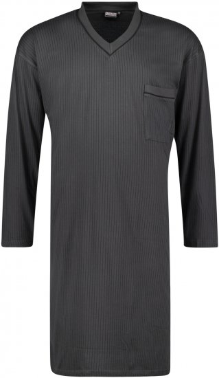 Adamo Gustav Long Nightshirt Charcoal - Herrenunterwäsche & Bademode in großen Größen - Herrenunterwäsche & Bademode in großen Größen