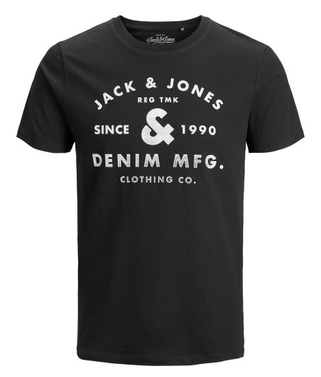 Jack & Jones Jeans T-Shirt Black - Herren-T-shirts - Herren-T-Shirts in großen Größen