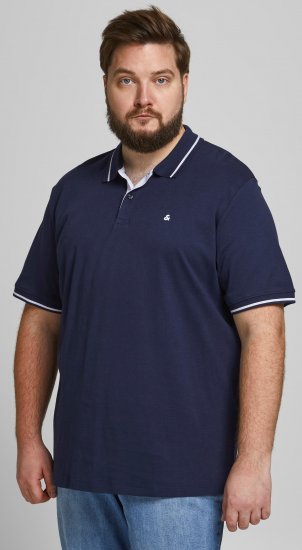 Jack & Jones Jersey Polo Navy - Polo-shirts für herren - Polo-Shirts für Herren in großen Größen