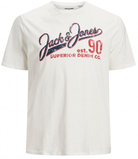 Jack & Jones Elogo T-Shirt White - Herren-T-shirts - Herren-T-Shirts in großen Größen