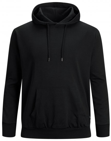 Jack & Jones Basic Hoodie Svart - Herren-Sweater und -Hoodies in großen Größen - Herren-Sweater und -Hoodies in großen Größen
