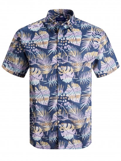 Jack & Jones Hazy S/S Shirts Ensign Blue - Herrenhemden - Herrenhemden in großen Größen