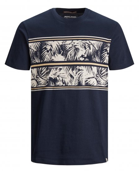 Jack & Jones Sunnys Tee Navy Blazer - Herren-T-shirts - Herren-T-Shirts in großen Größen