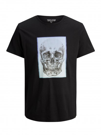 Jack & Jones Gradskull T-Shirt Black - Herren-T-shirts - Herren-T-Shirts in großen Größen