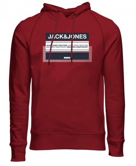 Jack & Jones Booster Hoodie Sun-Dried Tomato - Herren-sweater und -hoodies - Herren-Sweater und -Hoodies in großen Größen