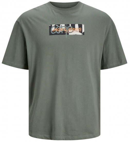 Jack & Jones JCOAOP PRINT T-Shirt Agave Green - Herren-T-shirts - Herren-T-Shirts in großen Größen