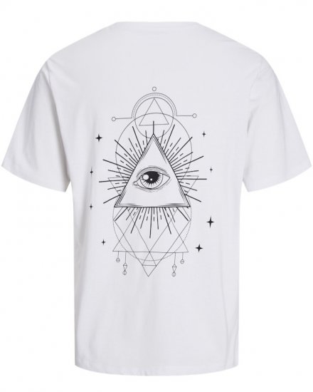 Jack & Jones Jackie Crew Neck T-Shirt White - Herren-T-shirts - Herren-T-Shirts in großen Größen