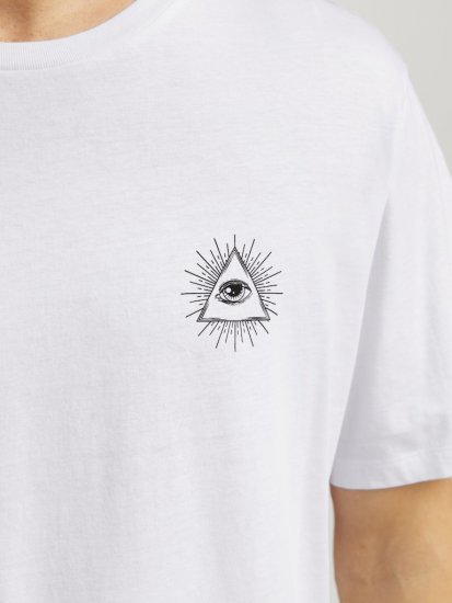 Jack & Jones Jackie Crew Neck T-Shirt White - Herren-T-shirts - Herren-T-Shirts in großen Größen
