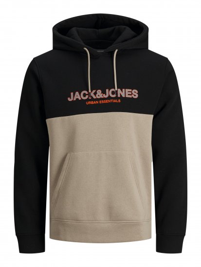 Jack & Jones JJEURBAN BLOCKING SWEAT Beige - Herren-sweater und -hoodies - Herren-Sweater und -Hoodies in großen Größen