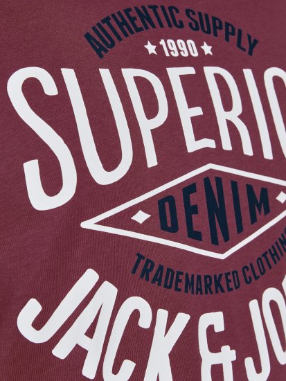 Jack & Jones JJELOGO TEE Hawthorn Rose - Herren-T-shirts - Herren-T-Shirts in großen Größen