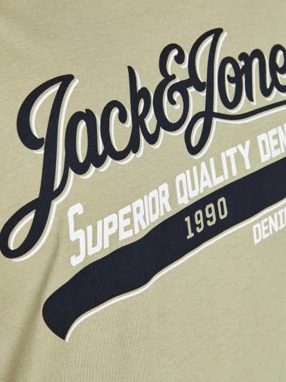 Jack & Jones JJELOGO TEE Light Green - Herren-T-shirts - Herren-T-Shirts in großen Größen
