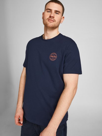 Jack & Jones JJESHARK TEE Navy - Herren-T-shirts - Herren-T-Shirts in großen Größen