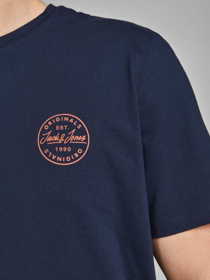 Jack & Jones JJESHARK TEE Navy - Herren-T-shirts - Herren-T-Shirts in großen Größen