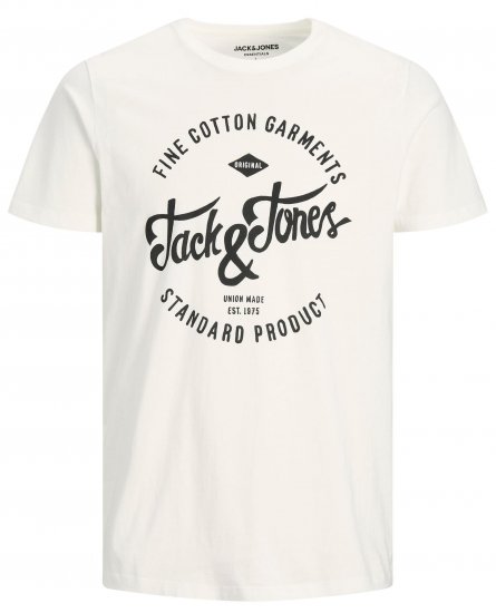 Jack & Jones JJERAFA TEE White - Herren-T-shirts - Herren-T-Shirts in großen Größen