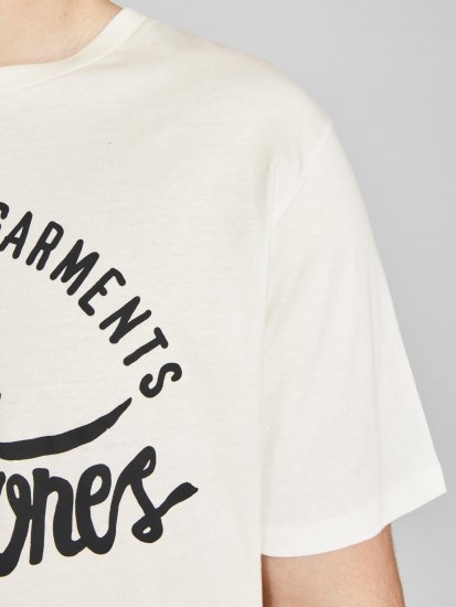 Jack & Jones JJERAFA TEE White - Herren-T-shirts - Herren-T-Shirts in großen Größen