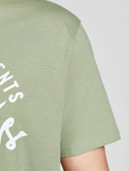 Jack & Jones JJERAFA TEE Light Green - Herren-T-shirts - Herren-T-Shirts in großen Größen