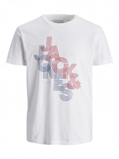 Jack & Jones JCOPOWER White T-Shirt - Herren-T-shirts - Herren-T-Shirts in großen Größen