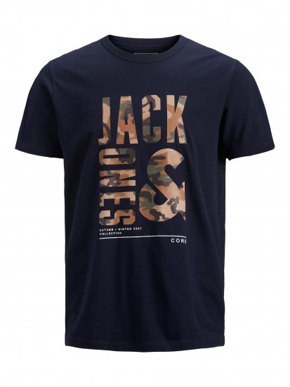 Jack & Jones JCOSTREET TEE Navy - Herren-T-shirts - Herren-T-Shirts in großen Größen