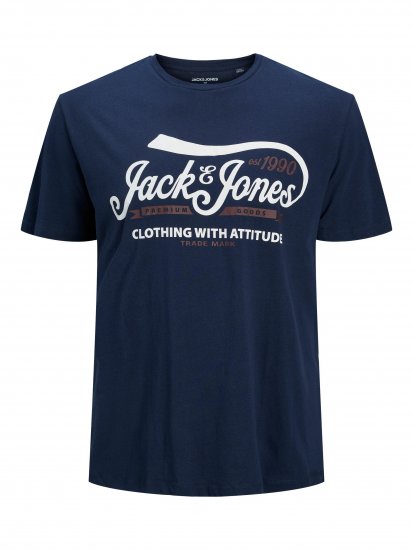 Jack & Jones JPRBLUBOOSTER TEE Navy - Herren-T-Shirts in großen Größen - Herren-T-Shirts in großen Größen