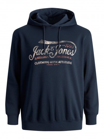 Jack & Jones JPRBLUBOOSTER SWEAT Hoodie Navy - Herren-Sweater und -Hoodies in großen Größen - Herren-Sweater und -Hoodies in großen Größen