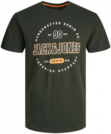 Jack & Jones JJSTAMP TEE Green - Herren-T-shirts - Herren-T-Shirts in großen Größen