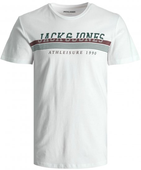 Jack & Jones JJIRON TEE White - Herren-T-shirts - Herren-T-Shirts in großen Größen