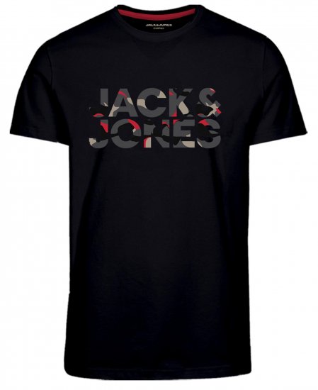 Jack & Jones JJRAMP T-Shirt Soldier Print Black - Herren-T-Shirts in großen Größen - Herren-T-Shirts in großen Größen