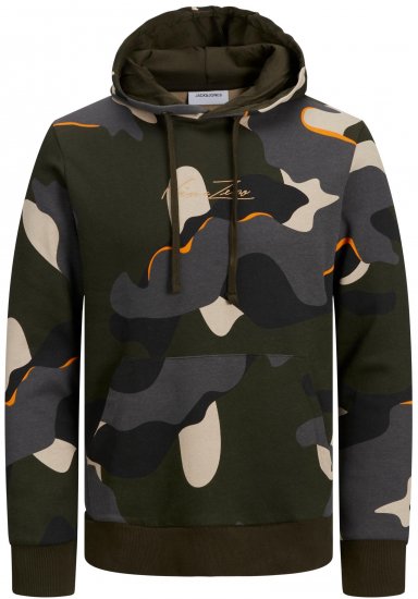 Jack & Jones JJCRAMP Hoodie Green - Herren-sweater und -hoodies - Herren-Sweater und -Hoodies in großen Größen
