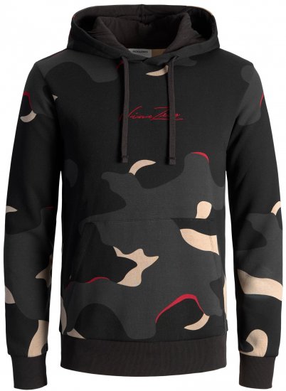 Jack & Jones JJCRAMP Hoodie Black - Herren-sweater und -hoodies - Herren-Sweater und -Hoodies in großen Größen