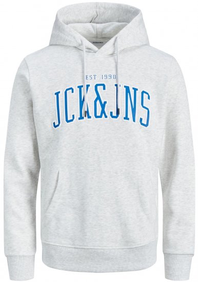 Jack & Jones JJCEMB Hoodie White - Herren-Sweater und -Hoodies in großen Größen - Herren-Sweater und -Hoodies in großen Größen