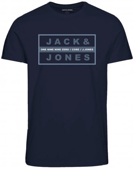 Jack & Jones JJSTORM TEE Navy - Herren-T-shirts - Herren-T-Shirts in großen Größen