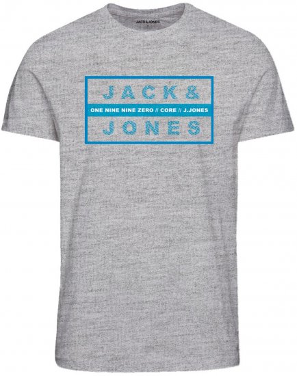 Jack & Jones JJSTORM TEE Grey - Herren-T-shirts - Herren-T-Shirts in großen Größen
