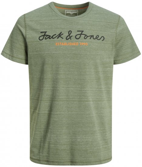 Jack & Jones JCOBERG UPSCALED TEE Green - Herren-T-shirts - Herren-T-Shirts in großen Größen