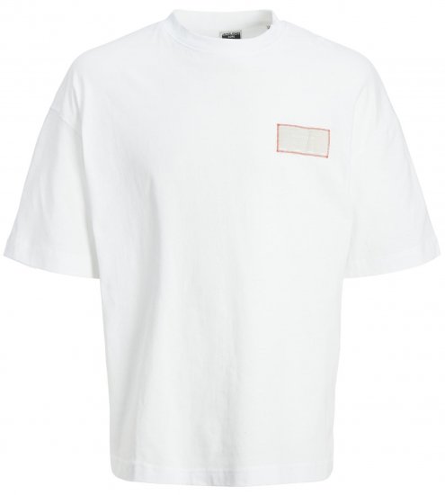 Jack & Jones JCONASA TEE White - Herren-T-shirts - Herren-T-Shirts in großen Größen