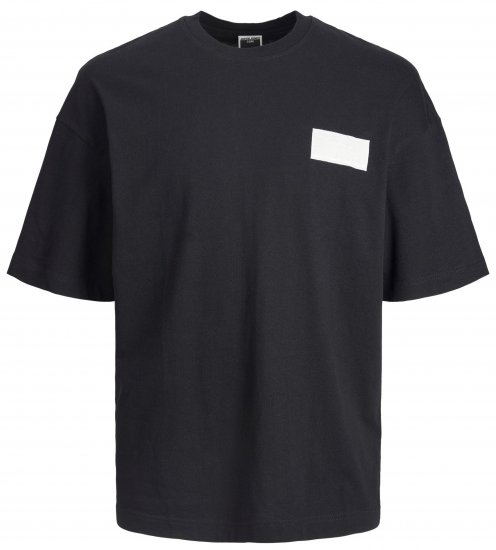 Jack & Jones JCONASA TEE Black - Herren-T-shirts - Herren-T-Shirts in großen Größen