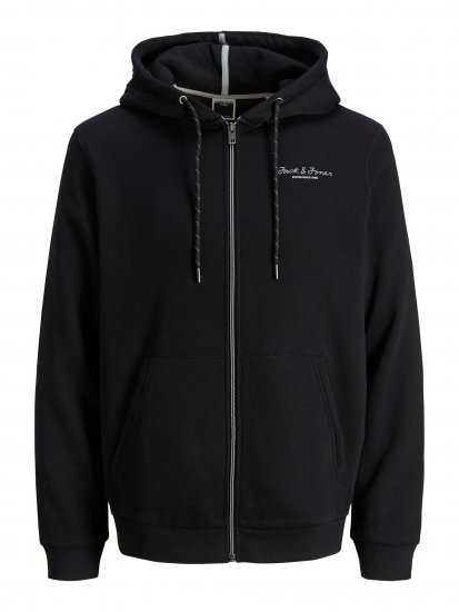 Jack & Jones JCOBERG SWEAT ZIP Hoodie Black - Herren-sweater und -hoodies - Herren-Sweater und -Hoodies in großen Größen