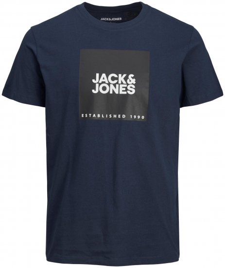 Jack & Jones JJLOCK TEE Navy - Herren-T-shirts - Herren-T-Shirts in großen Größen