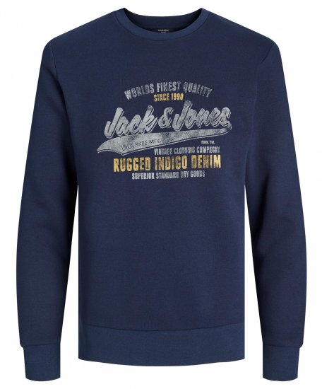 Jack & Jones JPRBLUBILLY Sweatshirt Navy - Herren-sweater und -hoodies - Herren-Sweater und -Hoodies in großen Größen
