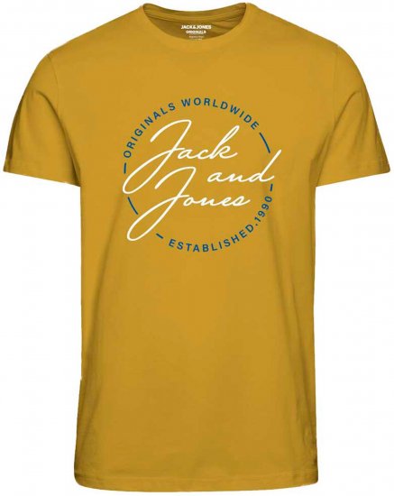 Jack & Jones JORJERRYS TEE Yellow - Herren-T-shirts - Herren-T-Shirts in großen Größen