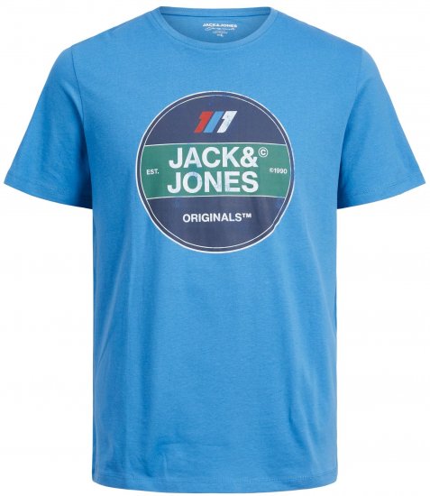 Jack & Jones JORNATE TEE Blue - Herren-T-shirts - Herren-T-Shirts in großen Größen