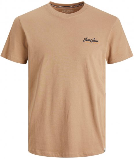 Jack & Jones JORPAUL TONS TEE Beige - Herren-T-shirts - Herren-T-Shirts in großen Größen