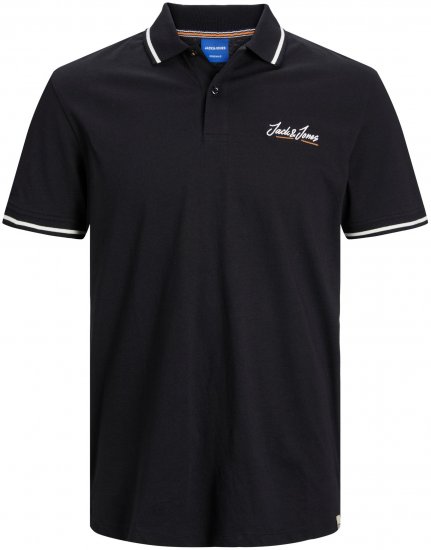 Jack & Jones JORPAUL TONS Polo shirt Black - Polo-shirts für herren - Polo-Shirts für Herren in großen Größen