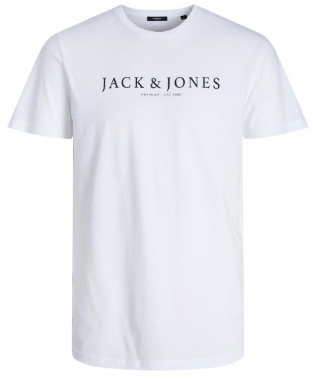 Jack & Jones JPRBLABOOSTER T-shirt White - Herren-T-shirts - Herren-T-Shirts in großen Größen