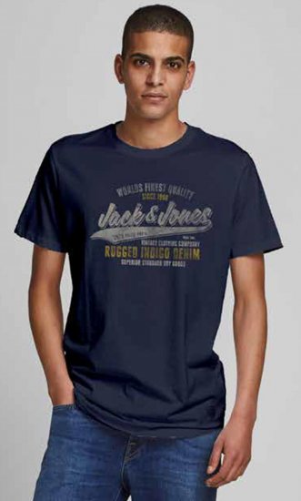 Jack & Jones JPRBLUBOOSTER TEE Navy - Herren-T-shirts - Herren-T-Shirts in großen Größen