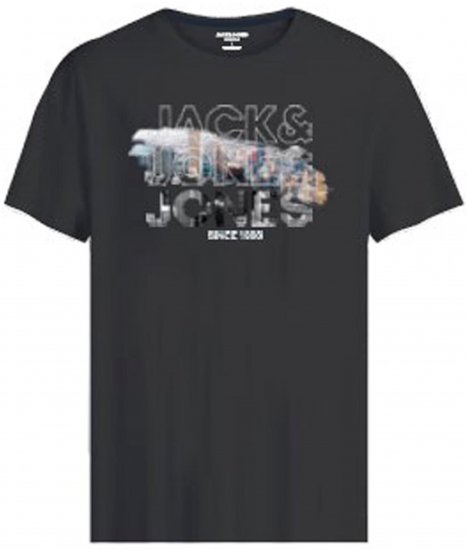 Jack & Jones JCOBOOSTER T-Shirt Black - Herren-T-shirts - Herren-T-Shirts in großen Größen