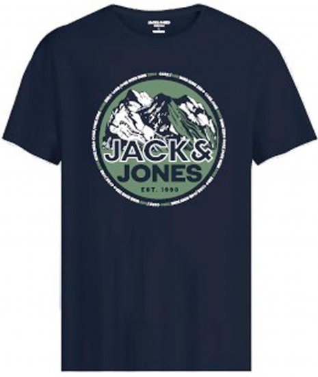 Jack & Jones JCOBOOSTER T-Shirt Navy - Herren-T-shirts - Herren-T-Shirts in großen Größen