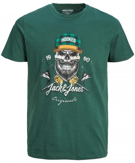 Jack & Jones JORCAPTAIN TEE Green - Herren-T-shirts - Herren-T-Shirts in großen Größen
