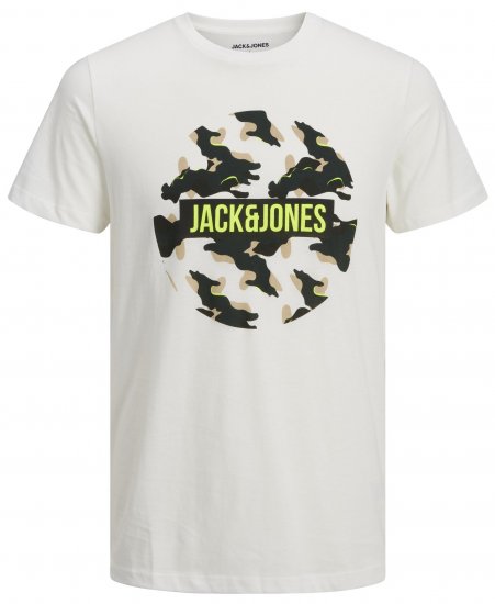 Jack & Jones JJRAMP T-Shirt White - Herren-T-shirts - Herren-T-Shirts in großen Größen