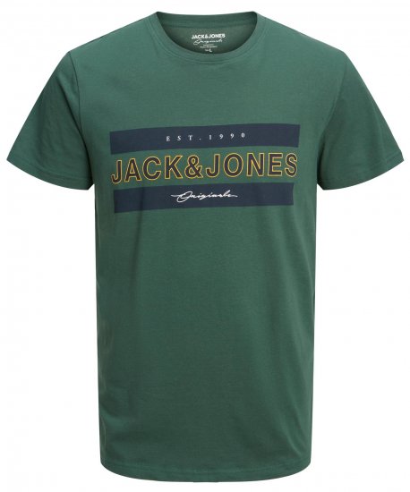 Jack & Jones JORFRIDAY T-Shirt Green - Herren-T-shirts - Herren-T-Shirts in großen Größen