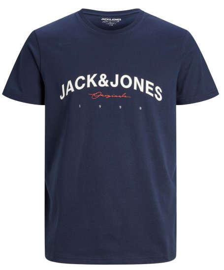Jack & Jones JORFRIDAY T-Shirt Navy - Herren-T-shirts - Herren-T-Shirts in großen Größen